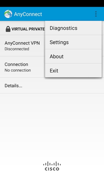 AnyConnect Android Certificate Ingestion via Diagnostics Menu