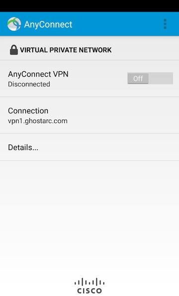 AnyConnect Android Connect
