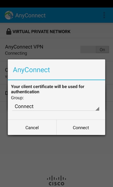 AnyConnect Android Import Certificate
