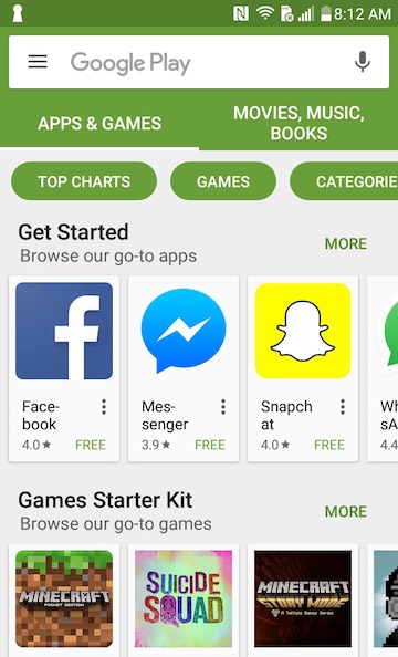 Google Play Store Splash Screen
